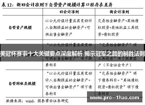 美冠杯赛事十大关键要点深度解析 揭示冠军之路的制胜法则