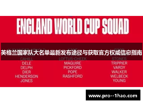 英格兰国家队大名单最新发布途径与获取官方权威信息指南 英格兰国家队大名单最新发布途径与获取官方权威信息指南