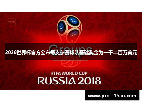 2026世界杯官方公布每支参赛球队基础奖金为一千二百万美元